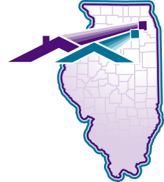 Illinois map showing the housing authority's service area.
